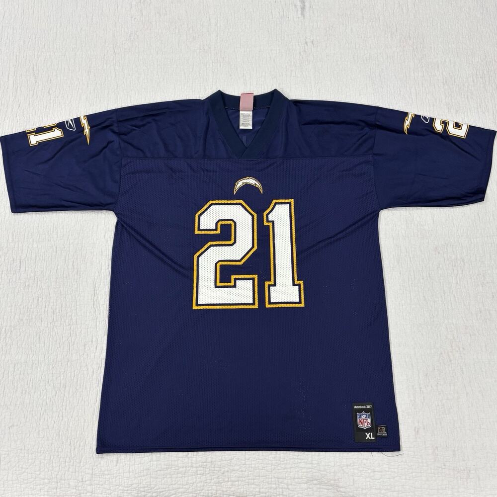 San Diego Chargers Jersey Mens XL Navy Blue NFL Football Tomlinson 21 Reebok